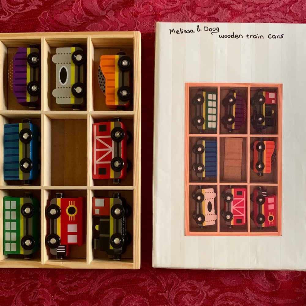 Wooden car trains toy